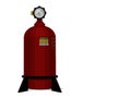 Air cylinder on white background