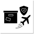 Air delivery glyph icon