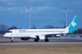 Air Dolomiti plane taxiing in Munich airport, MUC Royalty Free Stock Photo