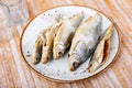 Air-dried salted gutted fish roach