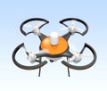 Air drone with camera flying in the sky Royalty Free Stock Photo
