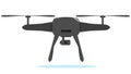 Air drone with camera - photo and video black drone icon.