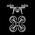 Air drone icon simple flat vector illustration Royalty Free Stock Photo