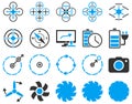 Air drone and quadcopter tool icons