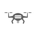Air, drone, smart technology icon. Gray vector graphics
