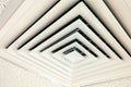 Air Duct Ceiling white, Air duct in square shape, condition vent modern air conditioner or air vent on ceiling white, Duct for Royalty Free Stock Photo