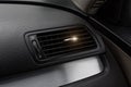 Air duct grille or heater or air conditioner deflector in the front panel of the car Royalty Free Stock Photo