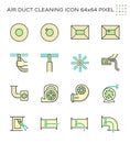 Air duct pipe cleaning icon