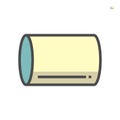 Air duct pipe vector icon design, 64x64 pixel perfect and editable stroke