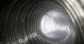 Air ducting - sliding inside flexible aluminum tube for ventilation system