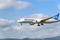 Air Europa Boeing 787 plane landing at Barcelona airport