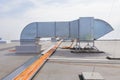 Air evacuation system from an industrial air ventilation system