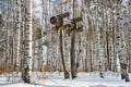 Air Evenk burial of the late 19th century in Taltsy. Irkutsk region, Russia Royalty Free Stock Photo