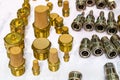 Air exhaust brass silencer muffler and metal high pressure hose fitting quick coupling plug and socket connect for air or fluid
