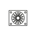 air exhauster icon flat line symbol set Royalty Free Stock Photo