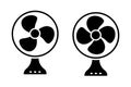 Air fan vector icon set. Fan ventilator propeller symbol Royalty Free Stock Photo