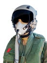 Air fighter pilot mannequin isolated