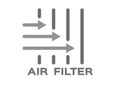 Air filter with bacteria and dust