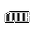 air filter black line icon. Vector isolated element Royalty Free Stock Photo