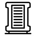 Air filter equipment icon outline vector. Plant wind