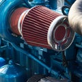 The air filter of modern turbo engine Royalty Free Stock Photo
