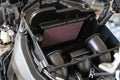 Air Filter in a sport Motorcycle. Processing to change engine air-filter. Air filters are used in applications where air quality i