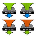 Air filter symbols