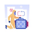 Air filtration isolated concept vector illustration.