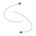 Air flight vector icon. route illustration sign. air tickets symbol. travel logo or mark.