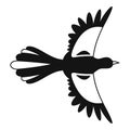 Air fly magpie icon, simple style Royalty Free Stock Photo