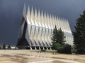 Cadet Chapel with Stormy Sky