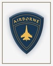 Air Force. Airborne Patch. Military Aviation Logo. Design Elements for Military Style Jackets Shirt and T-Shirts