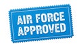 Air force approved seal stamp with scalloped edge isolated on white Royalty Free Stock Photo