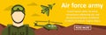 Air force army banner horizontal concept Royalty Free Stock Photo