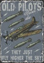 Air force colorful flyer vintage