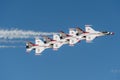 Air force demonstration squadron "Thunderbirds" performing aerobatics at Wasatch Airshow