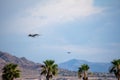 Air Force fighters from different national bases practicing landing and formation flying