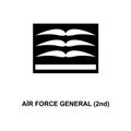 Air force general 2nd rank icon. Element of Germany army rank icon