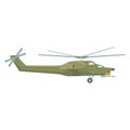 Air force helicopter flying. Military industry technic vector Illustration