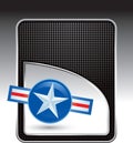 Air force icon on black checkered background Royalty Free Stock Photo