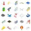 Air force icons set, isometric style Royalty Free Stock Photo