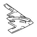 Air Force Jet Bombers Icon. Doodle Hand Drawn or Outline Icon Style Royalty Free Stock Photo