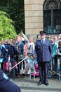Air force officer with saber during the Prince day Parade in The Hague