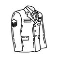Air Force Officer Uniform Icon. Doodle Hand Drawn or Outline Icon Style