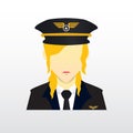 Air force officer. Vector illustration decorative design