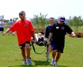 Air Force personnel enjoy stretcher carrying competition