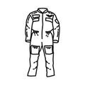 Air Force Pilot uniform Icon. Doodle Hand Drawn or Outline Icon Style