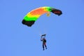 Air force soldier skydiving at Desert festival in Jaisalmer, Ind