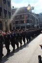 Air force soldiers arriving on the Prince day Parade in The Hague