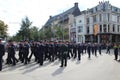 Air force soldiers arriving on the Prince day Parade in The Hague